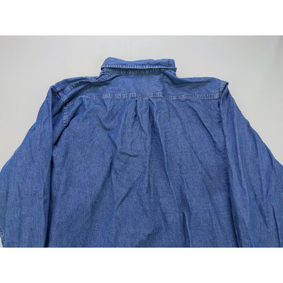 Mens Harriton NEA RA 2019 Houston Button Down Denim Shirt Size 2XL XXL Blue - Picture 5 of 10